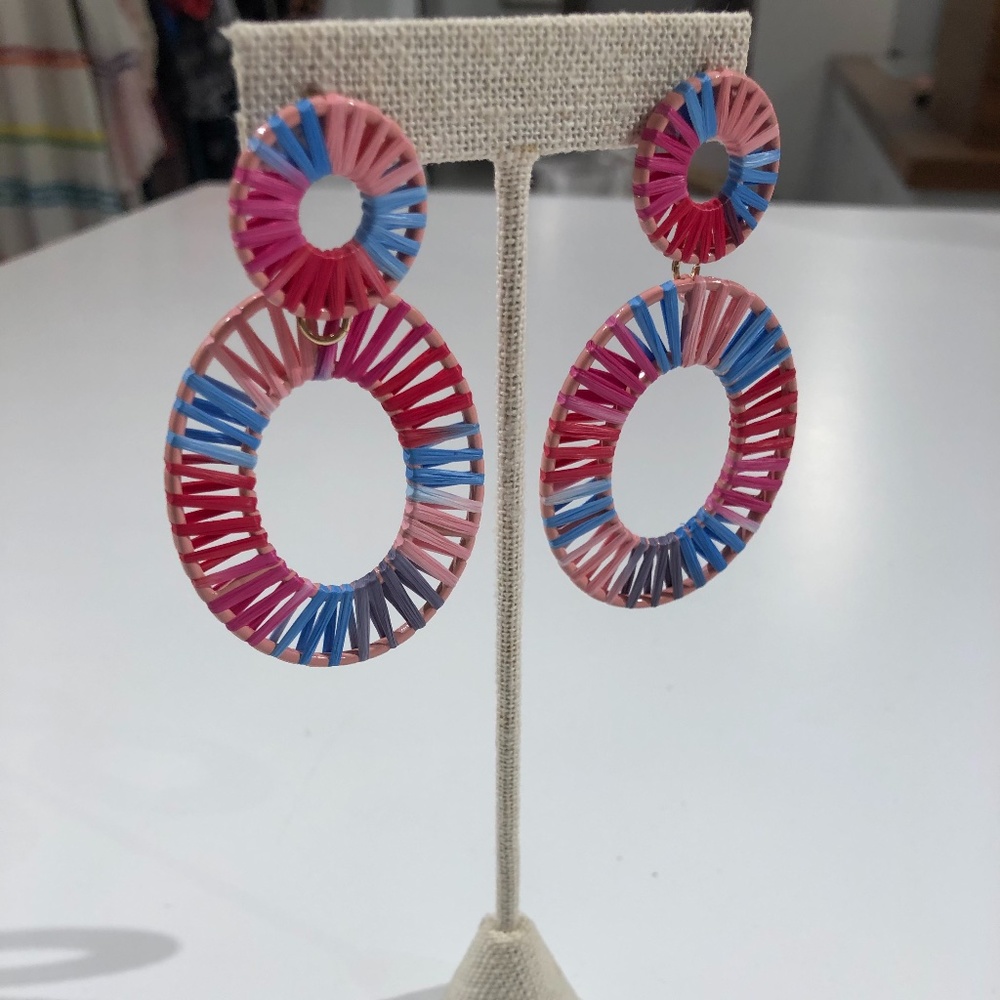 Kiera Raffia Statement Earrings